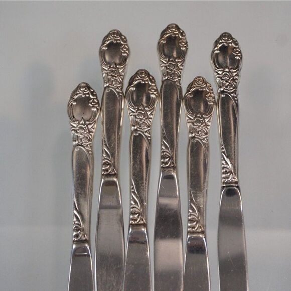 6 Dinner Knives 1953 BALLAD Aka Country Lane Pattern By Community - Picture 3 of 4